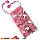 Hello Kitty Drawstring Pouch /iPhone4 4S/Galaxy SII Bag Sanrio 