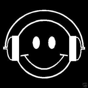 SMILEY FACE DJ Decal/Sticker 4 X 5 NEW, Cute FREE S&H  