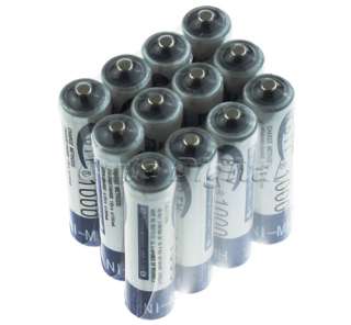 12 X Ni MH NIMH AAA 1000mAh 1.2V Rechargeable Battery  