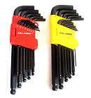 26pc CALHAWK ALLEN BALL POINT END LONG ARM HEX KEY WRENCH SET SAE 