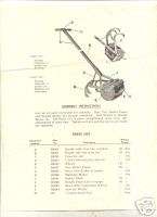    Cross Country Rotary Cultivator   Parts List  