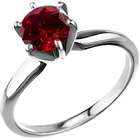   Solitaire Platinum Ring with Fancy Deep Red Diamond 0.1+ carat