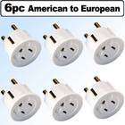  GS10 2 Prong European (Round) to American (Flat) Wall Outlet Plug 
