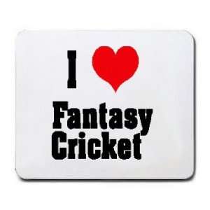  I Love/Heart Fantasy Cricket Mousepad: Office Products
