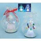 DDI Clear Lighted Glass Ball Ornament 2 Styles(Pack of 6)