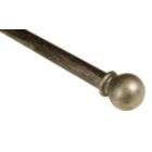 BCL Drapery Hardware Classic Ball Curtain Rod, Antique Silver Finish 