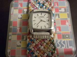 BEAUTIFUL NEW FOSSIL WOMEN WATCH WITH COLORS BAND..!  