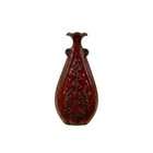   Collection UTC 10515 Large Ceramic Vase with Antique Distress, Red