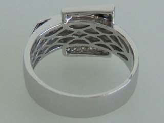 18k. White Gold Diamond Belt Buckle Ring, New  
