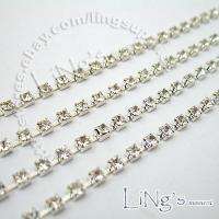 10y A Grade Silver/Gold Rhinestone Diamante Chain Craft  