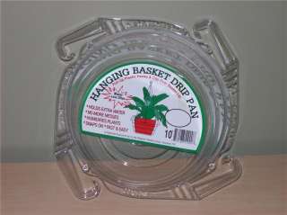 10 inch Clear Vinyl Hanging Basket Drip Pans   Qty 10  