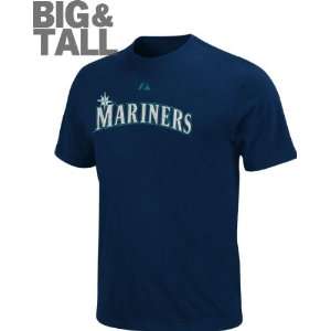   Mariners Big & Tall Official Wordmark T Shirt: Sports & Outdoors