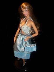 BARBIE BLUE FANCY DRESS GOWN model muse outfit MODEL  