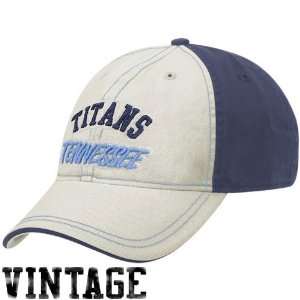 Reebok Tennessee Titans Natural Navy Blue Arched Lettering Adjustable 