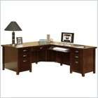   by Martin Furniture Tribeca Loft L Shape Wood Executive Desk in Cherry