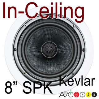 IN CEILING 8 2 way KEVLAR Speakers PIVOT TWEETER NEW  