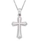 Kids Gold Jewelry Source 14k White Gold Fancy Cross Childrens Necklace 