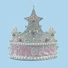 Kurt Adler 2.5 Silver and Pink Princess Crown Christmas Ornament
