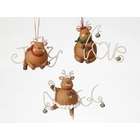   Flying Chubby Reindeer With L O V E Wings Christmas Ornament #23111