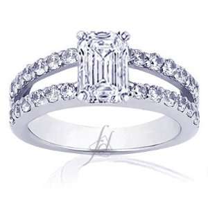   Diamond Engagement Ring Pave SI1 E 14K Fascinating Diamonds Jewelry