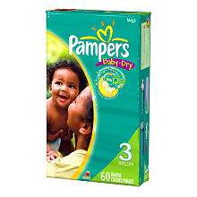 Pampers 60Ct Baby Dry Diaper Mega Pack   Size 3   Pampers   BabiesR 
