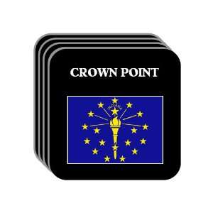  US State Flag   CROWN POINT, Indiana (IN) Set of 4 Mini 