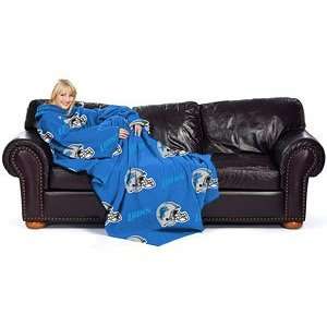 Detroit Lions Comfy Throw Blanket With Sleeves Fleece Loose Fitting 