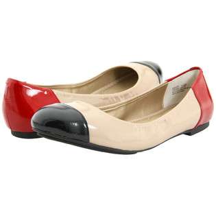 ME TOO KARLIE2 DRIFTWOOD/NAVY/RED PATENT FLAT 