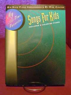 SONGS FOR KIDS ~ Big Note Piano Arrangements by Dan Coates  