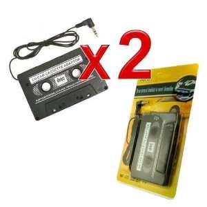  Universal Car Audio Cassette Adapter, Black. Qty: 2 