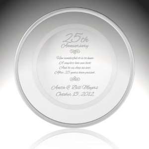   25th Wedding Anniversary Crystal and Platinum Plate: Everything Else