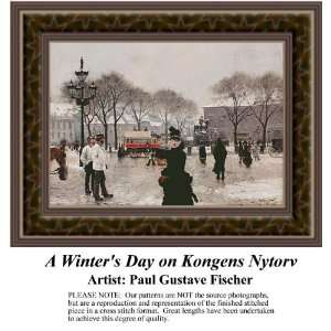  A Winters Day on Kongens Nytorv, Cross Stitch Pattern PDF 
