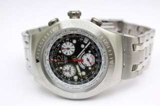 Swatch Men Irony The Chrono Get Fly Back Steel Oversize Date Watch 