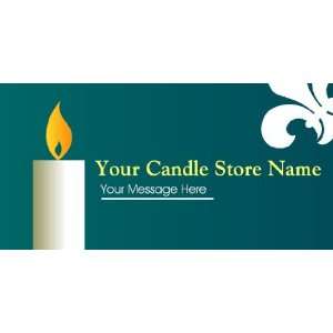  3x6 Vinyl Banner   Candle Store Name 