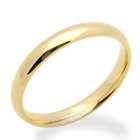   Wedding Band Womens 3MM Plain Comfort Fit Yellow Gold Ring For Size 6