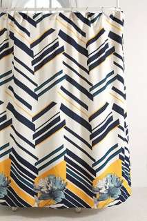 UrbanOutfitters  Zigzag Floral Shower Curtain