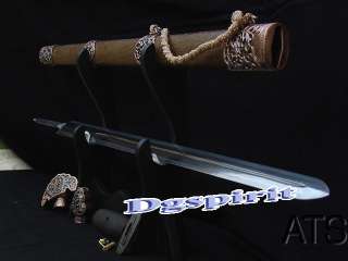   Ready Hand Forged Chinese Sea Dragon Sword Wushu Jian Full Tang  