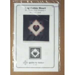 Log Cabin Heart Quilting Craft Pattern