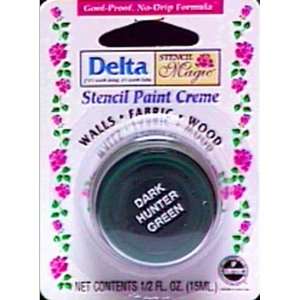  Delta Stencil Paint Cremes 1/2 oz Dk Hunter Green: Arts 