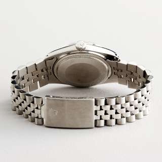 Mens Rolex Datejust Date Stainless Steel Watch w/Smooth Bezel & Silver 