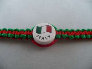 Italy Flag Macrame Bracelet  