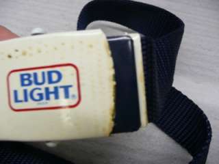 Budweiser Bud Light Beer cloth belt white metal buckle  