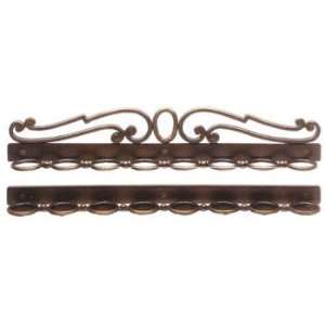  Eight Cue Wrought Iron Wall Rack (Anitque Bronze w/ Mirror Design 