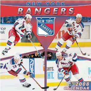  NEW YORK RANGERS 2008 NHL Monthly 12 X 12 WALL CALENDAR 