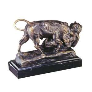   Bull Combating a Bear Quality Lost Wax Bronze Statue