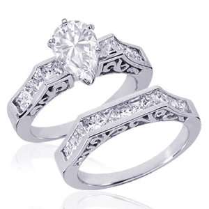   Shaped Diamond Wedding Rings Channel Set CUT:VERY GOOD 14K SI1 F EGL