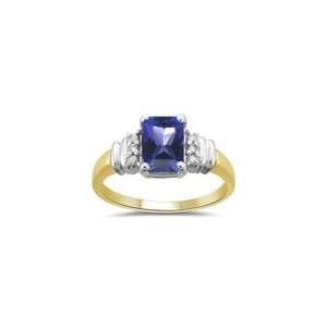   08 Cts Diamond & 1.38 Cts Tanzanite Ring in 14K Two Tone Gold 8.5