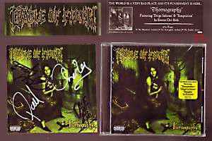 Cradle of Filth Thornography SIGNED CD USA Press LAST 1  