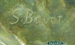 Bronze Sculpture   Plowing Farmer Bauer Austria ca1910  