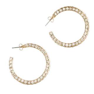 Crystal hoop earrings   earrings   Womens jewelry   J.Crew